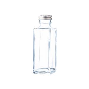 ハーバリウム、ドレッシング、タレ、オイルなどで使える ガラス瓶・透明瓶・角瓶 SSE-100A 114ml glass bottle｜garasubin
