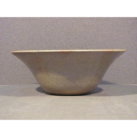 信楽焼き　水盤　朝顔型　小　透明釉　花器