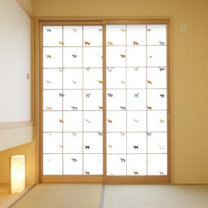 プリント障子紙 破れない障子紙 変わり四つ巴A : GardenStyle - 通販