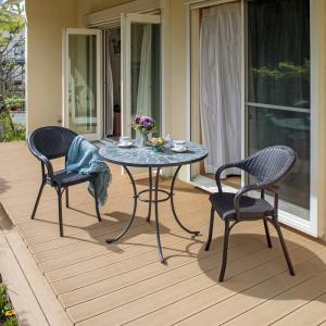 タカショー テーブル 机 屋外 タイル モザイ...の詳細画像2