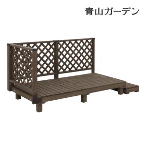 アウトレット デッキ 天然 木 ウッド ACQ セット DIY テラス 庭 ガーデン タカショー / システムデッキ 0.5坪 ACQブラウン /中型｜garden