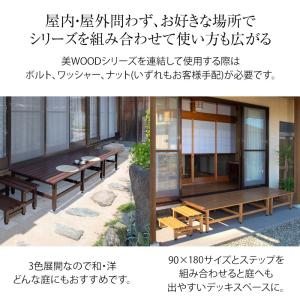 デッキ 縁台 木 ウッド アルミ 耐久性 ユニ...の詳細画像2