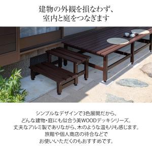 デッキ 縁台 木 ウッド アルミ 耐久性 ユニ...の詳細画像1