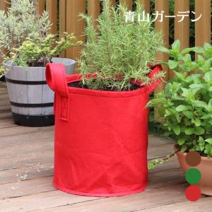 鉢 プランター ベジトラグ 菜園 スタンド タカショー / ベジバッグ ブラウン グリーン レッド /小型｜garden