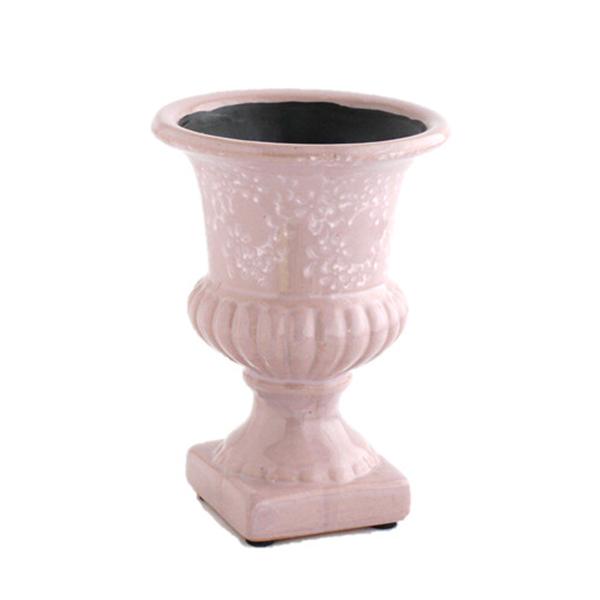 プランター 鉢 ガーデニング 底穴無し  フラワーベース トラディショナル Urn M (Pink)