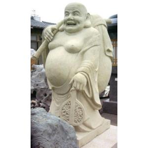 布袋 七福神 砂岩彫刻 幸運の神 開運 風水 縁起物 和風 置物 豪華彫刻 金運 出世運 仕事運 子宝 良縁 夫婦円満 商売繁盛 仏像販売 繁栄 石仏 石像 仏像