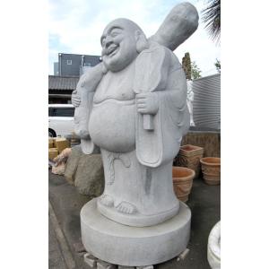 御影石彫刻 布袋 石像 高さ255cm 七福神...の詳細画像1