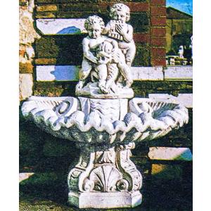 イタリア製 噴水 壁泉 ライオンと子供 DECORGARDEN FO2645 デコール