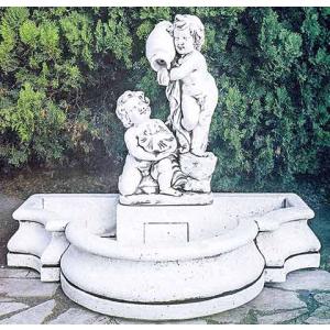 イタリア製 噴水 壁泉 ライオンと子供 DECORGARDEN FO2645 デコール