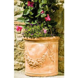 イタリア製テラコッタプランター ハイキューブ40 （幅40cm 高さ64cm