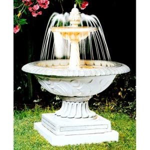 一点もの】天然石 天然 御影石 噴水 鳥 イルカ 彫刻 石像 二段噴水