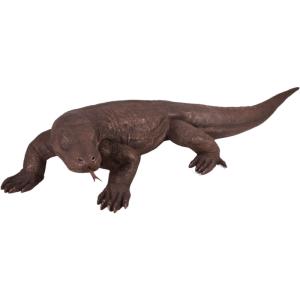 恐竜 コモドドラゴン コモドオオトカゲ 黒 ブラック ガーデニング オブジェ 置物 FRP 巨大ディスプレイ 爬虫類 エントランス 大きい 博物館 店 動物園 fr080121b