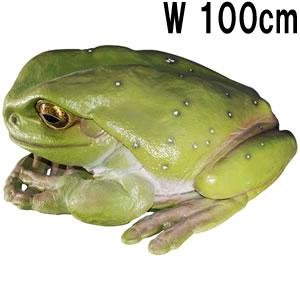 大型 でかいカエル 蛙 かわいい おしゃれ リアル 巨大 大きい オブジェ 爬虫類 両生類 置物 緑 インテリア FRP 飾り フィギュア 庭 ペット 店舗 看板 fr090012