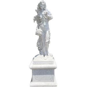 天然大理石彫刻 収穫のヴィーナス (秋) H200cm 四季 石像 女性 女神