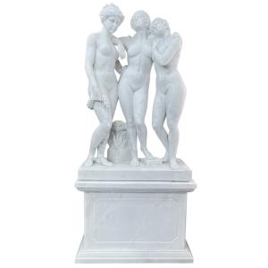 崇高な高さ約23cm ミケランジェロ作のピエタ彫像置物 ブロンズ風彫刻