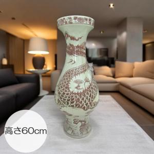 景徳鎮 染付麒麟文壺 高さ約23.5cm 中国美術 陶磁器 希少 花瓶 白磁