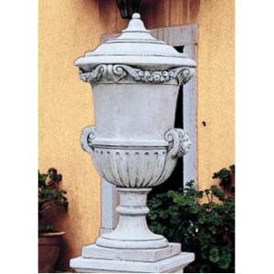 イタリア製 大型 プランター オーナメント エルミタージ 花鉢 蓋付 カップ型 DECOR GARDEN KL7403