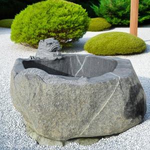 沓脱石 天然御影石 青系 天然石 踏み石 庭石 景石 和風 庭園 石庭