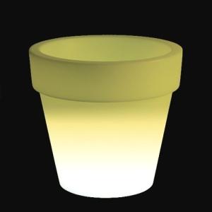 イタリア製 光るプランター ボルダート リスチオ ライト付き 屋外仕様 直径110cm 高さ100cm セラルンガ イルミネーション SL-619L 照明 Bordato Liscio Light