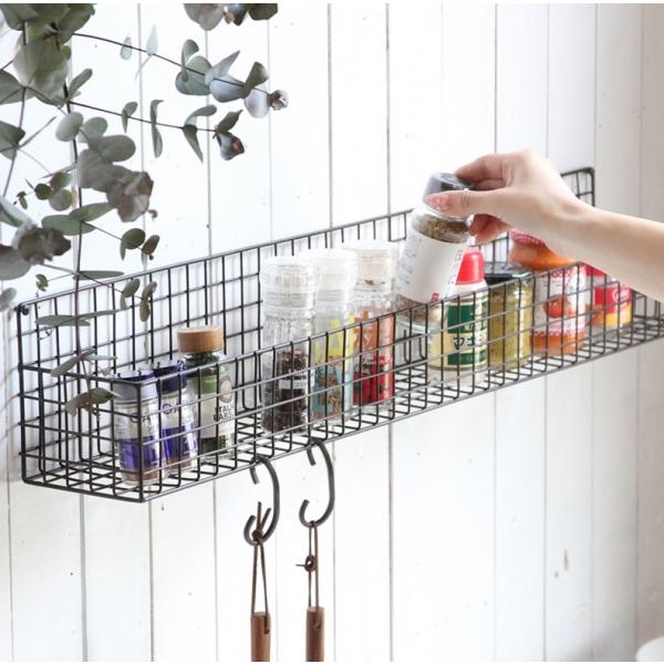 メッシュ プランターラックLサイズ幅80cm DTFF2433〜ワイヤーバスケット アイアン  JD...