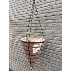 ハンギング吊り鉢ポットWBR08-25ヤシマット&チェーン付