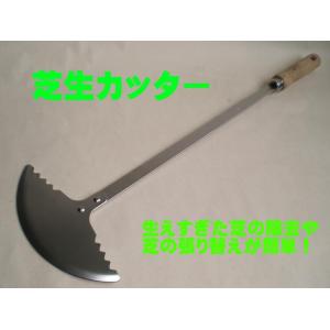 「濃州兼松作　芝生カッターSB-55」芝生を切って整える！芝生の根きり・手入れに特化した刃物