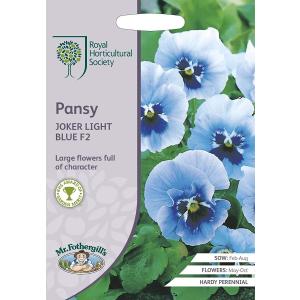Mr.Fothergill's Seeds Royal Horticultural Society Pansy JOKER LIGHT BLUE F2 パンジー ジョーカー ライトブルー