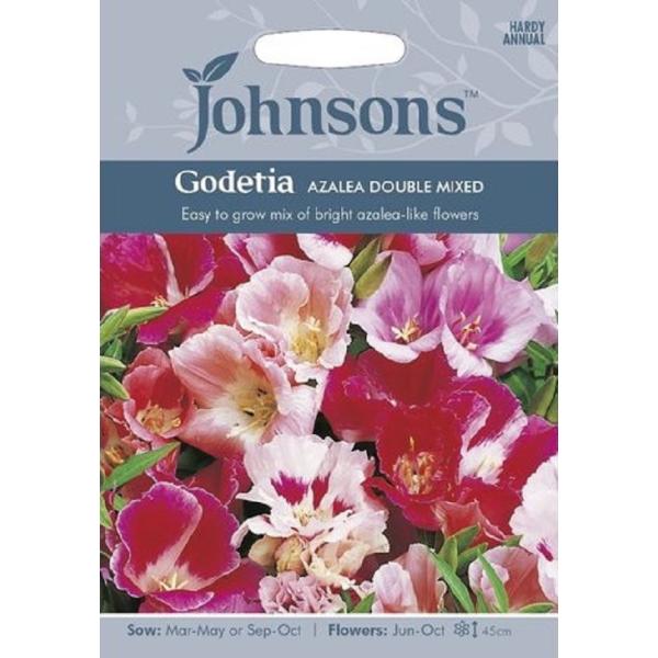 【種子】Johnsons Seeds Godetia AZALEA DOUBLE MIXED ゴデチ...