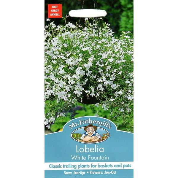 【種子】Mr.Fothergill&apos;s Seeds Lobelia White Fountain ロ...