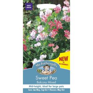 【種子】Mr.Fothergill's Seeds Sweet Pea Balcony Mixed  スイートピー・バルコニーミックス ミスター・フォザーギルズシード｜gardeningivy