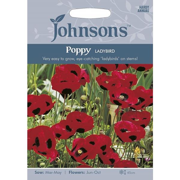 【種子】Johnsons Seeds Poppy LADYBIRD ポピー レディバード ジョンソン...