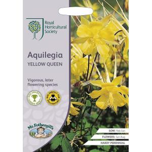 【種子】Mr.Fothergill's Seeds Royal Horticultural Society Aquilegia YELLOW QUEEN RHS アクレイジア（オダマキ） イエロー・クイーン