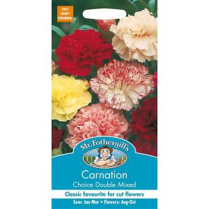 【種子】Mr.Fothergill's Seeds Carnation Choice Double Mixed カーネーション チョイス・ダブル・ミックス ミスター・フォザーギルズシード