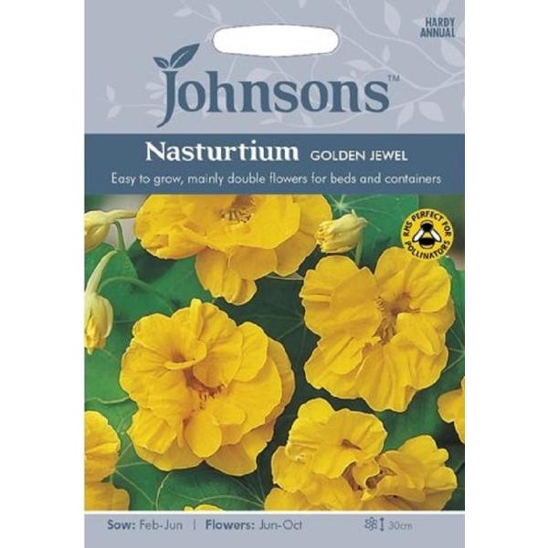【種子】Johnsons Seeds Nasturtium GOLDEN JEWEL ナスターチウム...