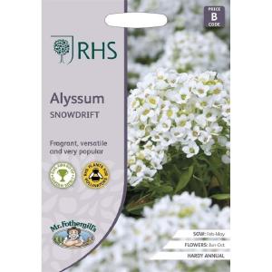 【種子】Mr.Fothergill's Seeds Royal Horticultural Society Alyssum SNOWDRIFT RHS アリッサム スノードリフト ミスター・フォザーギルズシード｜gardeningivy