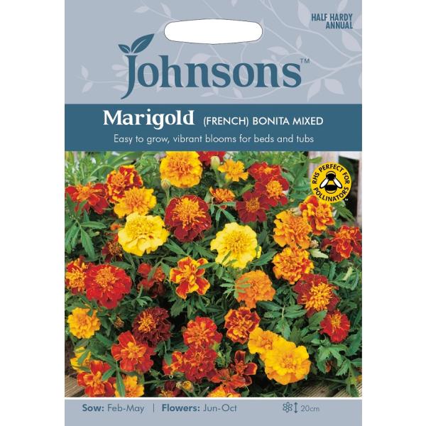 【種子】Johnsons Seeds Marigold (FRENCH) BONITA MIXED ...