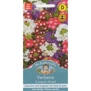 【種子】Mr.Fothergill&apos;s Seeds Verbena Compact Mixed バー...