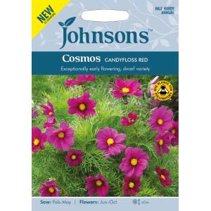 【種子】Johnsons Seeds Cosmos Candyfloss Red コスモス キャンディフロス レッド ジョンソンズシード