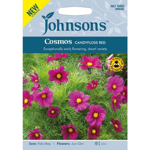 【種子】Johnsons Seeds Cosmos Candyfloss Red コスモス キャンデ...
