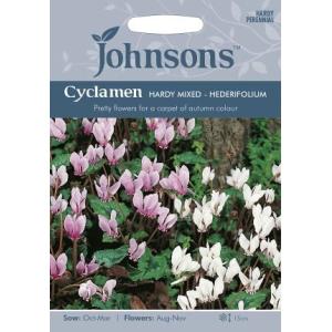 【種子】Johnsons Seeds Cyclamen HARDY MIXED-HEDERIFOLI...