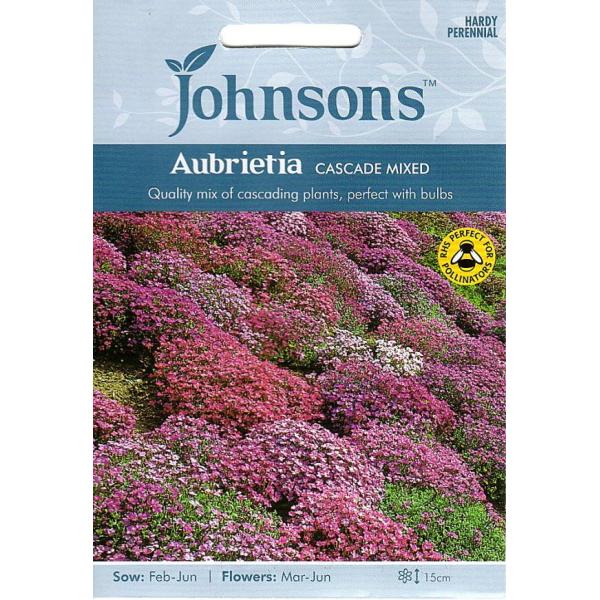 【種子】Johnsons Seeds Aubrietia Cascade Mixed オーブリーチア...