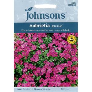 【種子】Johnsons Seeds Aubrietia Red King オーブリーチア・レッド・キング ジョンソンズシード