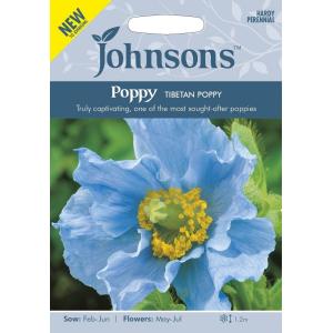 Johnsons Seeds Meconopsis betonicifolia=Tibetan Poppy チベタン・ポピー(メコノプシス・ベトニキフォリア)