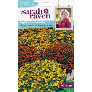 【種子】 Johnsons Seeds Sarah Raven Brilliant for Bees & Butterflies Tagetes Starfire Mixed  タゲテス スターファイヤー・ミックス｜Gardener s Shop Ivy