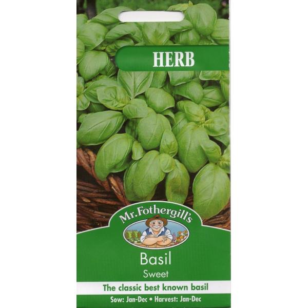【種子】Mr.Fothergill&apos;s Seeds HERB Basil Sweet ハーブ バジル...