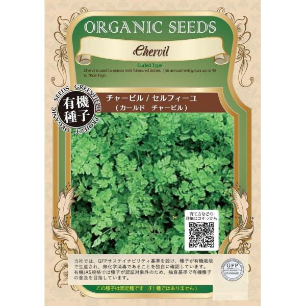 有機種子 チャービル/セルフィーユ（カールド チャービル） グリーンフィールドプロジェクトのタネ