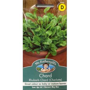 【種子】 Mr.Fothergill's Seeds Chard Rhubarb Chard (Charlotte) チャード ルバーブ・チャード（シャルロット） ミスター・フォザーギルズシード｜gardeningivy