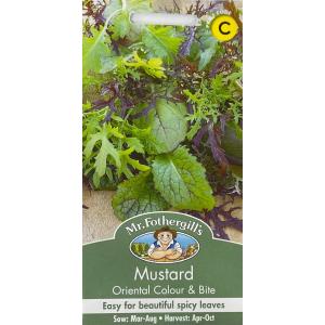 【種子】 Mr.Fothergill's Seeds Mustard Oriental Colour ＆ Bite マスタード オリエンタル・カラー＆バイト ミスター・フォザーギルズシード｜gardeningivy