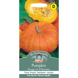 Mr.Fothergill's Seeds VEGETABLE EXPLORER Pumpkin Rouge Vif d'Etampe パンプキン ルージュ ヴィ デタンプ ミスター フォザーギルズシード