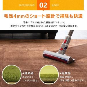 ラグ 2畳 185×185 洗える 北欧 カー...の詳細画像5